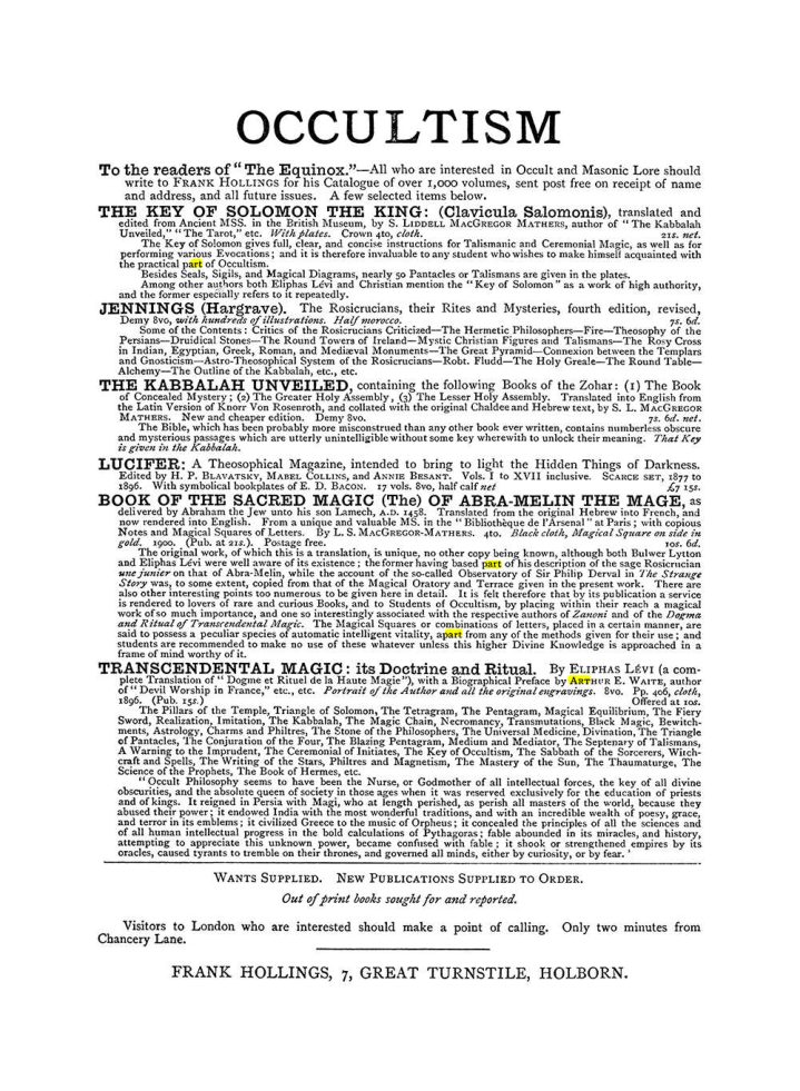 Original scan of The Equinox (Volume I, Number IV), PDF page 498