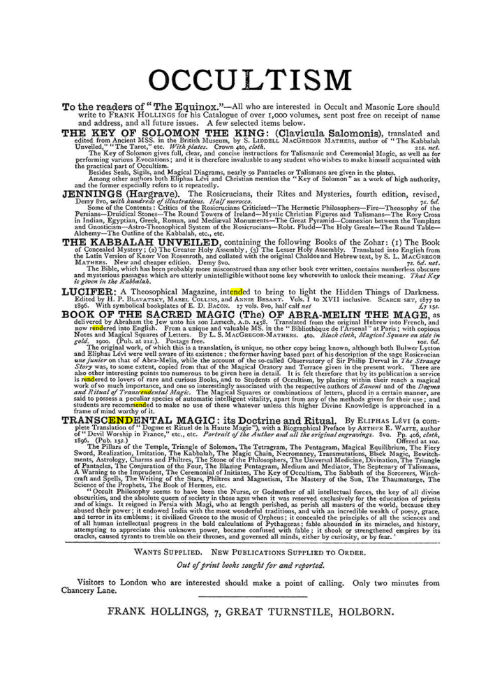 Original scan of The Equinox (Volume I, Number IV), PDF page 498