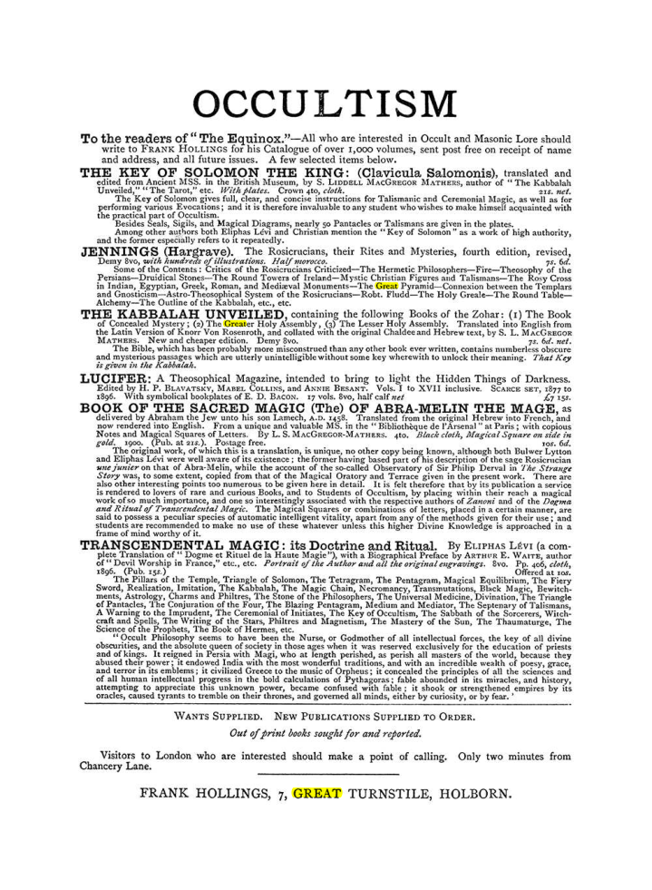 Original scan of The Equinox (Volume I, Number IV), PDF page 498