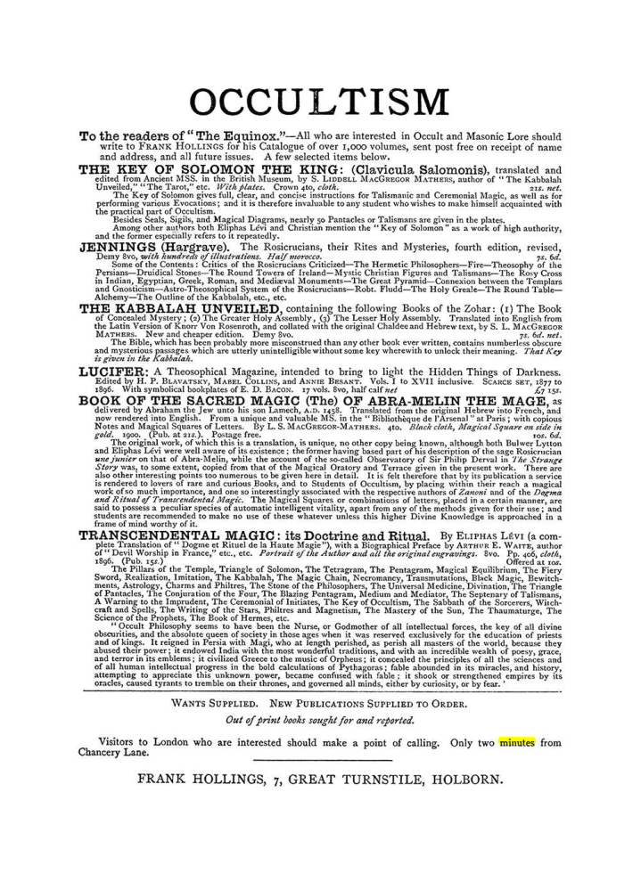 Original scan of The Equinox (Volume I, Number IV), PDF page 498