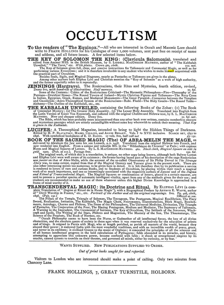 Original scan of The Equinox (Volume I, Number IV), PDF page 498