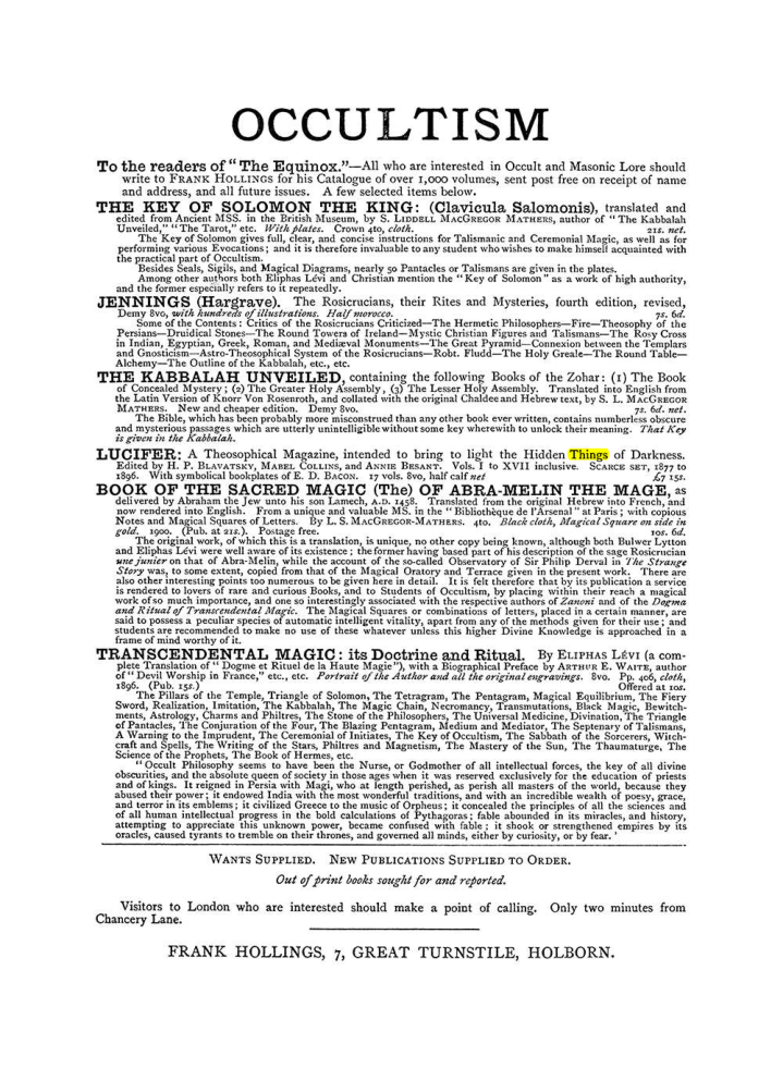 Original scan of The Equinox (Volume I, Number IV), PDF page 498