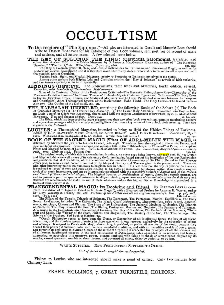 Original scan of The Equinox (Volume I, Number IV), PDF page 498