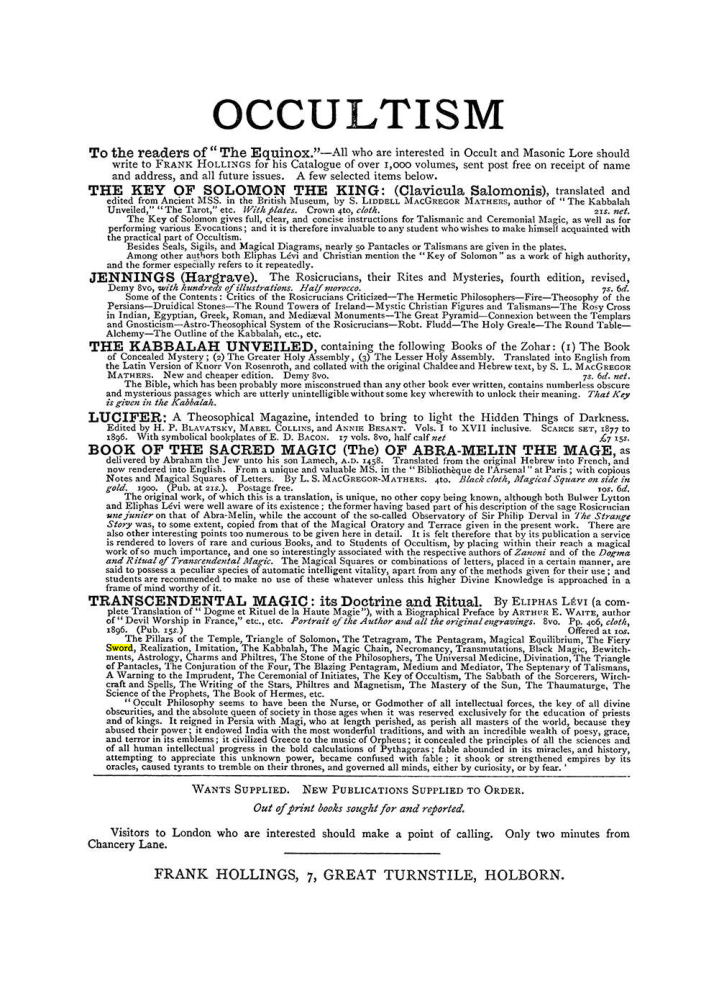 Original scan of The Equinox (Volume I, Number IV), PDF page 498