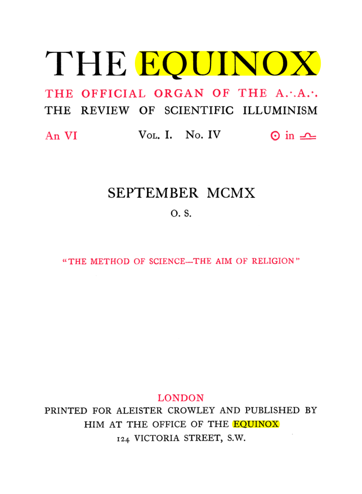 Original scan of The Equinox (Volume I, Number IV), PDF page 5