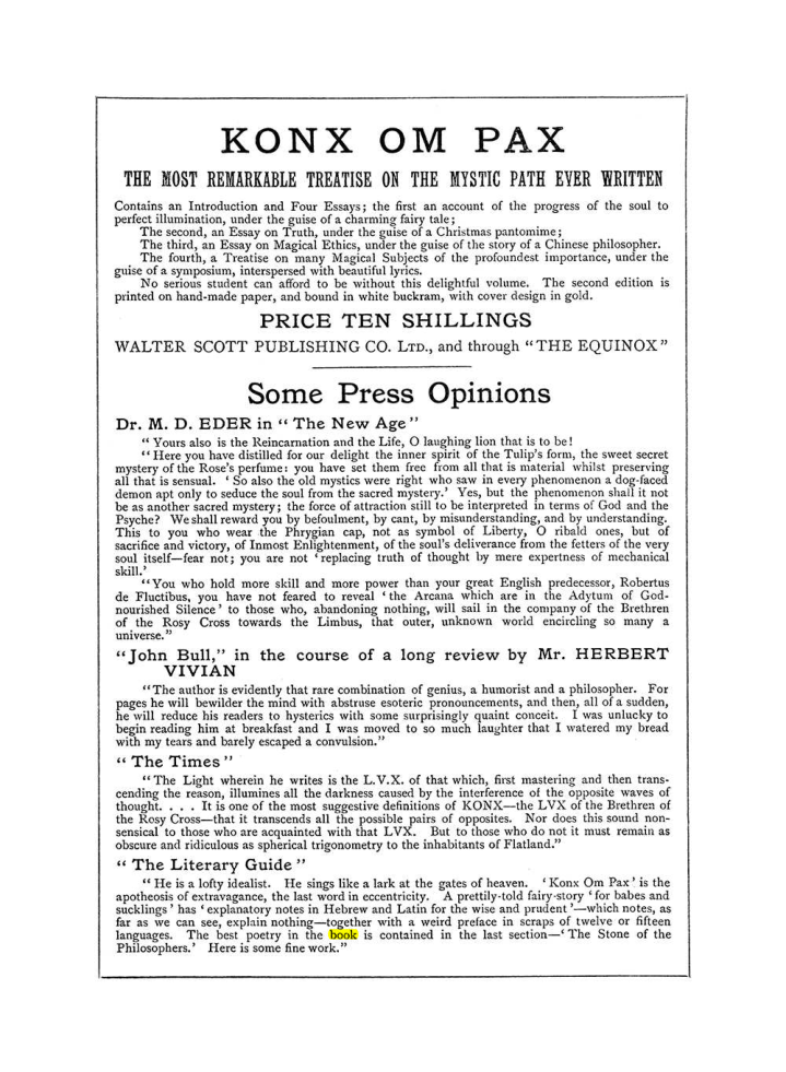 Original scan of The Equinox (Volume I, Number IV), PDF page 502
