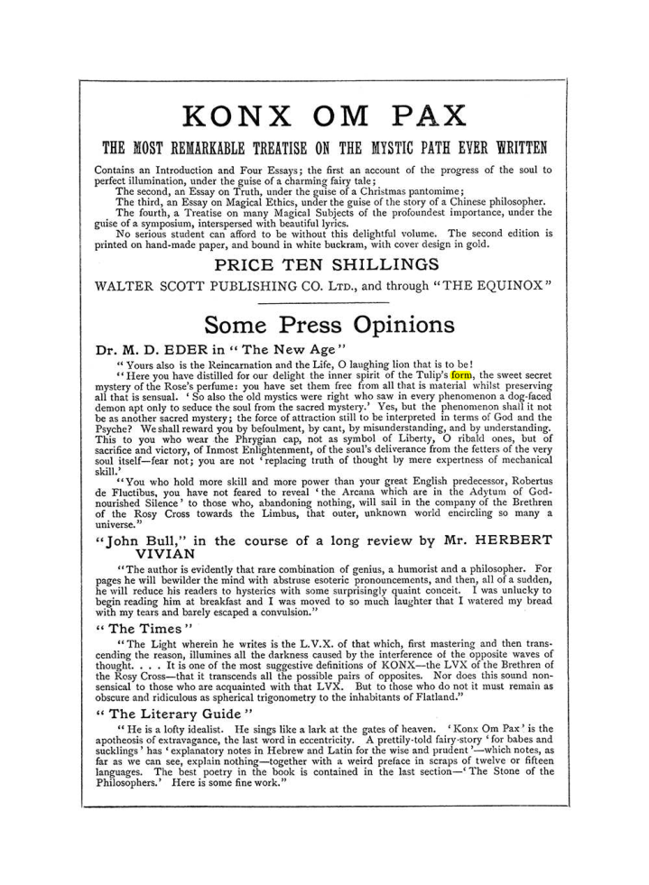 Original scan of The Equinox (Volume I, Number IV), PDF page 502
