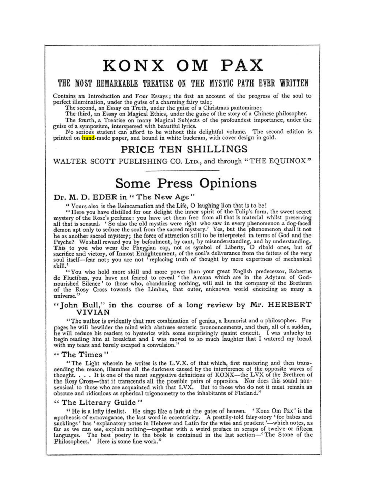 Original scan of The Equinox (Volume I, Number IV), PDF page 502