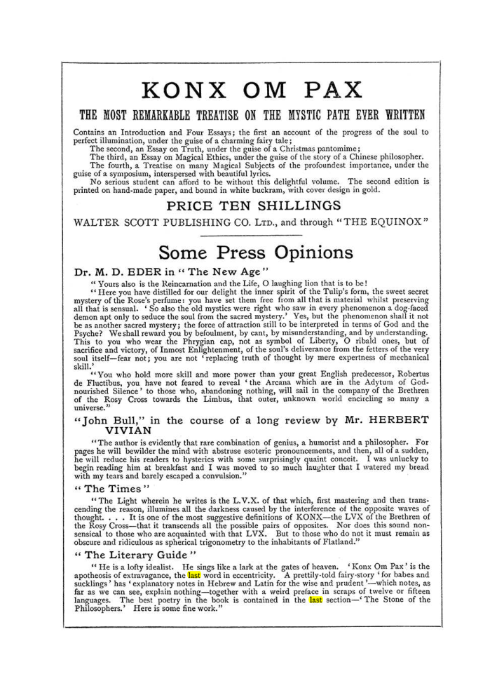 Original scan of The Equinox (Volume I, Number IV), PDF page 502