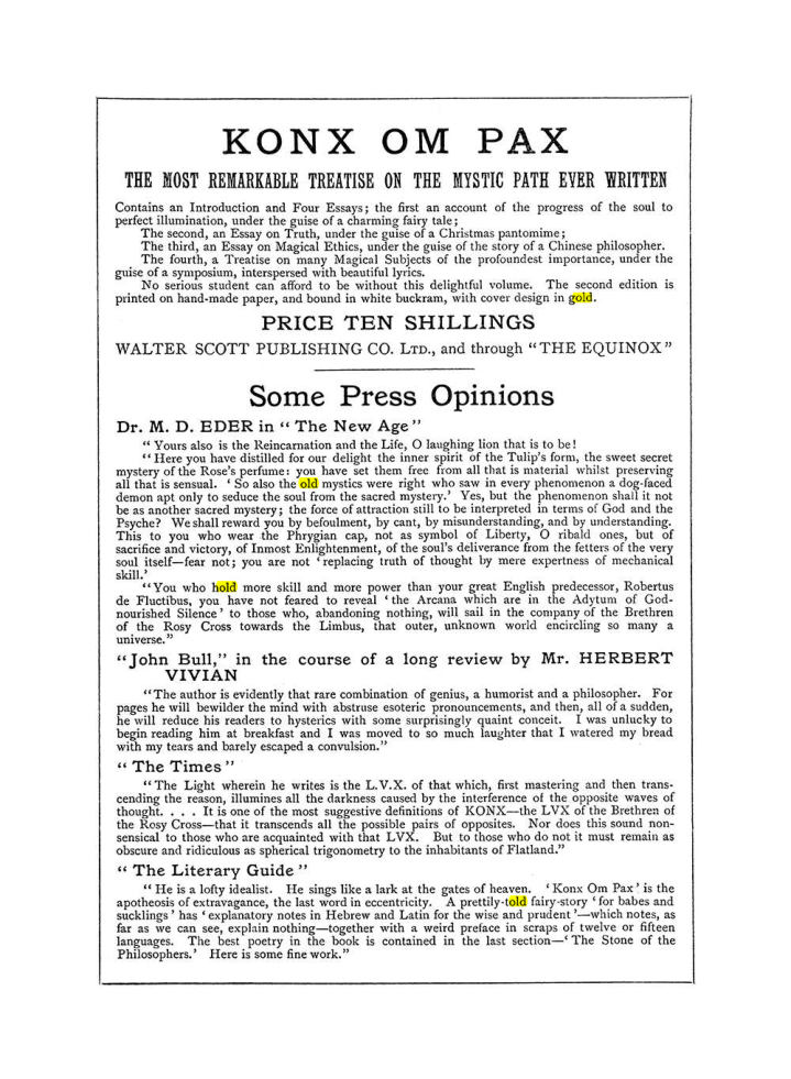 Original scan of The Equinox (Volume I, Number IV), PDF page 502