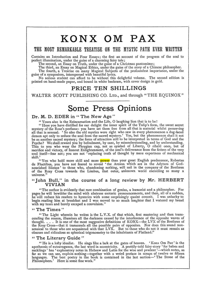 Original scan of The Equinox (Volume I, Number IV), PDF page 502