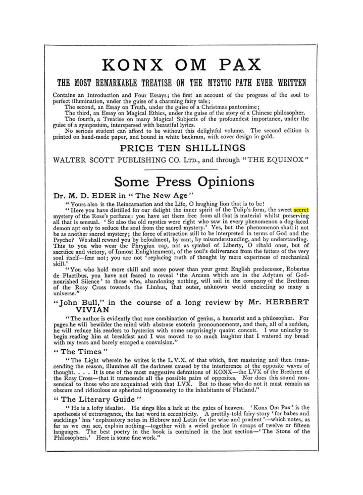 Original scan of The Equinox (Volume I, Number IV), PDF page 502