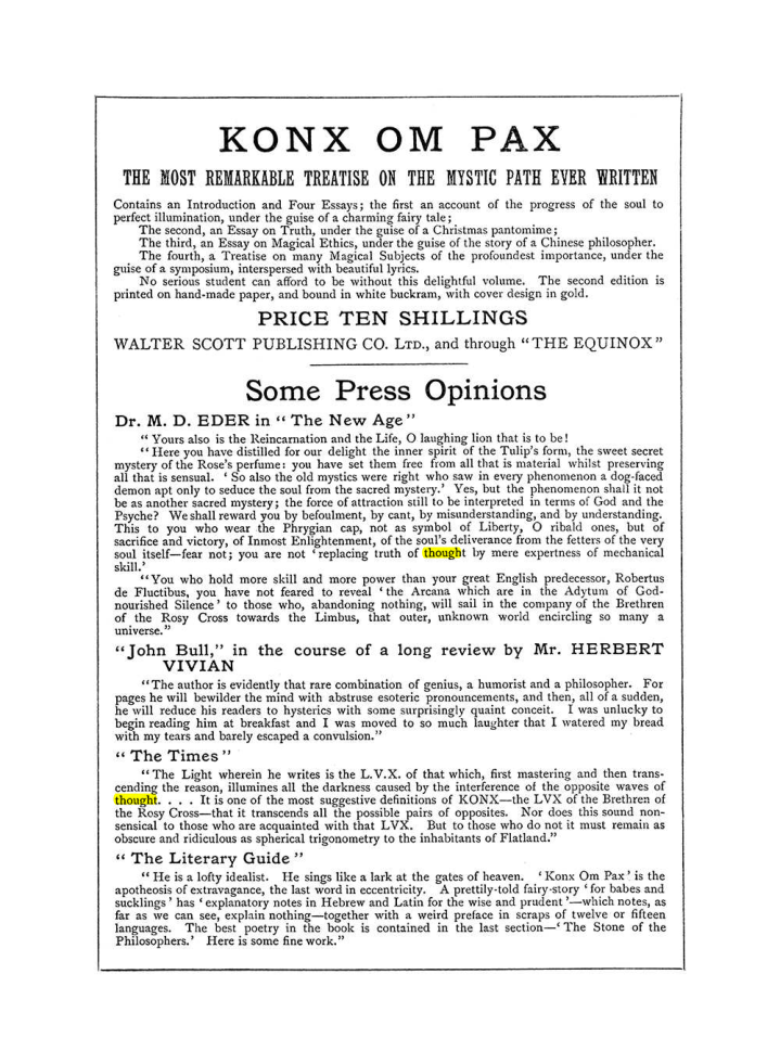 Original scan of The Equinox (Volume I, Number IV), PDF page 502