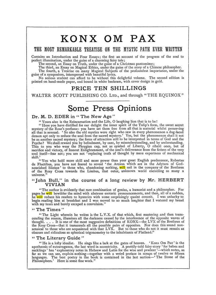 Original scan of The Equinox (Volume I, Number IV), PDF page 502