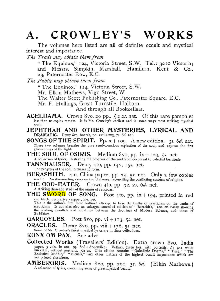 Original scan of The Equinox (Volume I, Number IV), PDF page 503