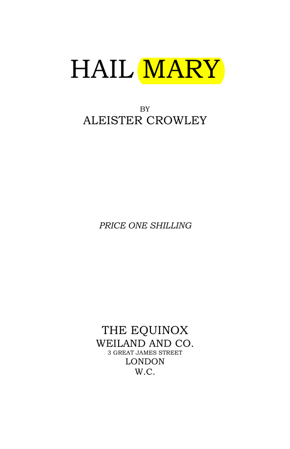 Original scan of Hail Mary, PDF page 2