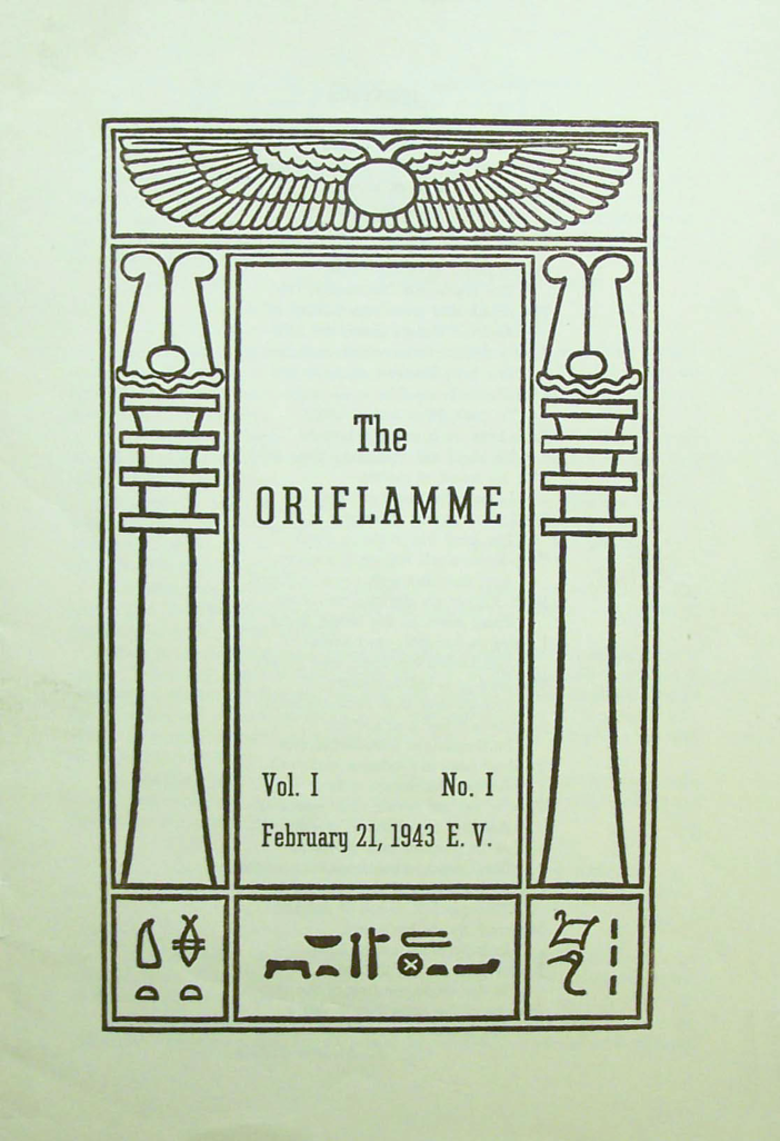 Original scan of The Oriflamme, Vol. I, No. I, PDF page 1