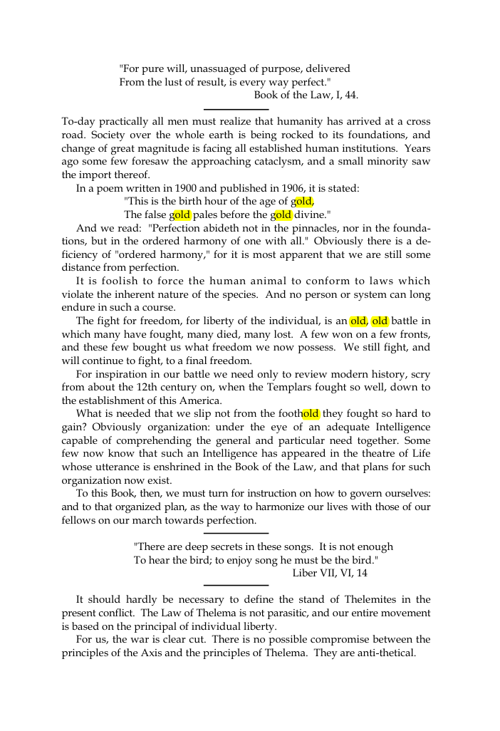 Original scan of The Oriflamme, Vol. I, No. I, PDF page 3