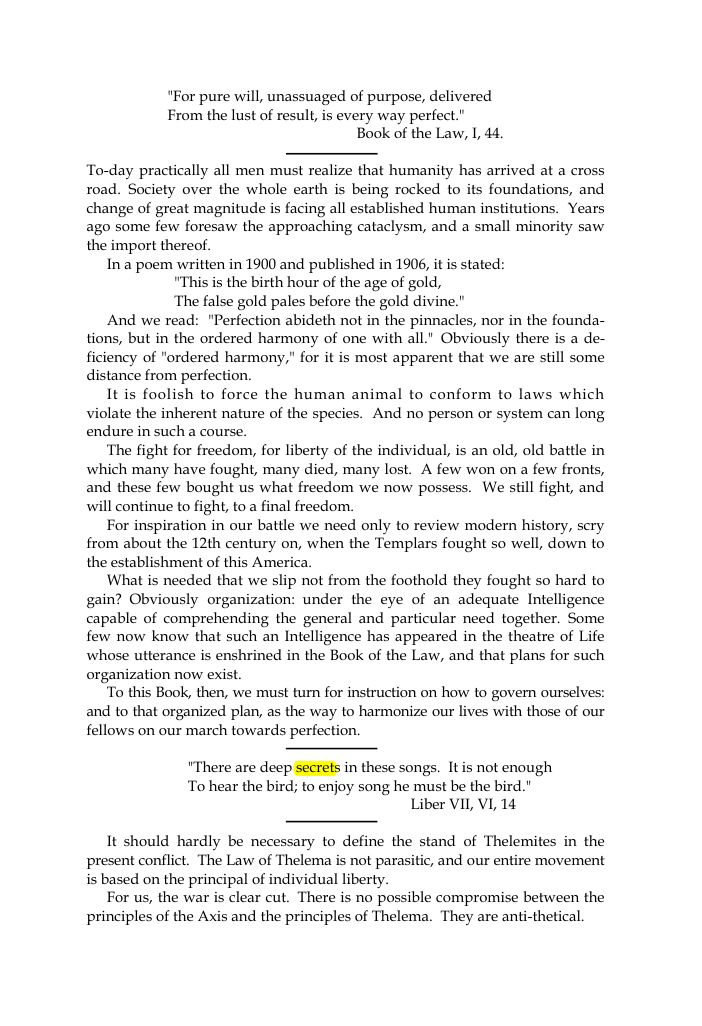 Original scan of The Oriflamme, Vol. I, No. I, PDF page 3