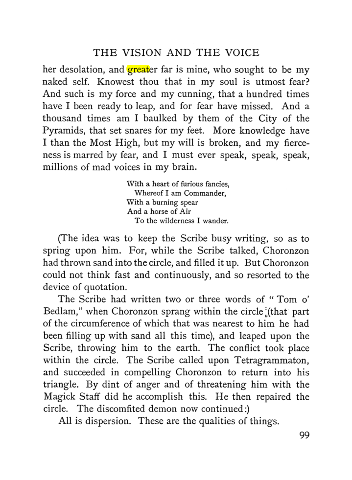 Original scan of The Vision and the Voice, PDF page 101