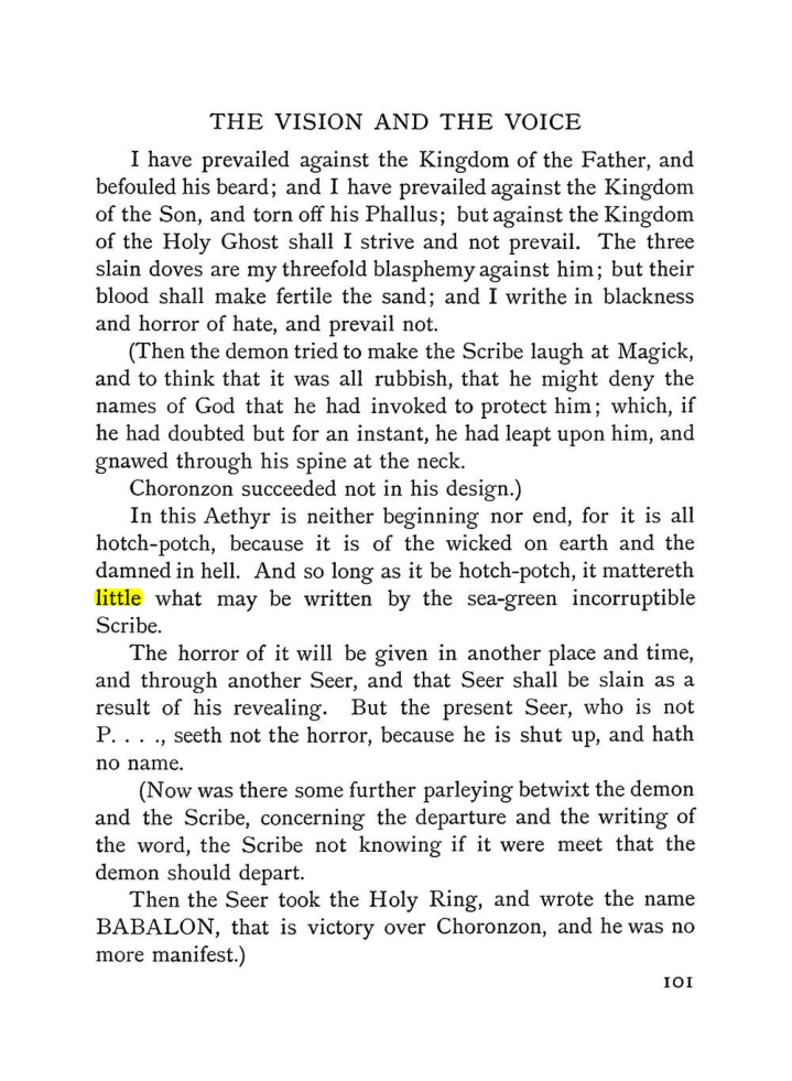 Original scan of The Vision and the Voice, PDF page 103