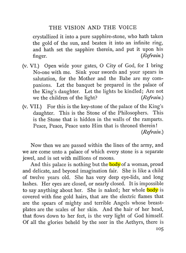 Original scan of The Vision and the Voice, PDF page 107
