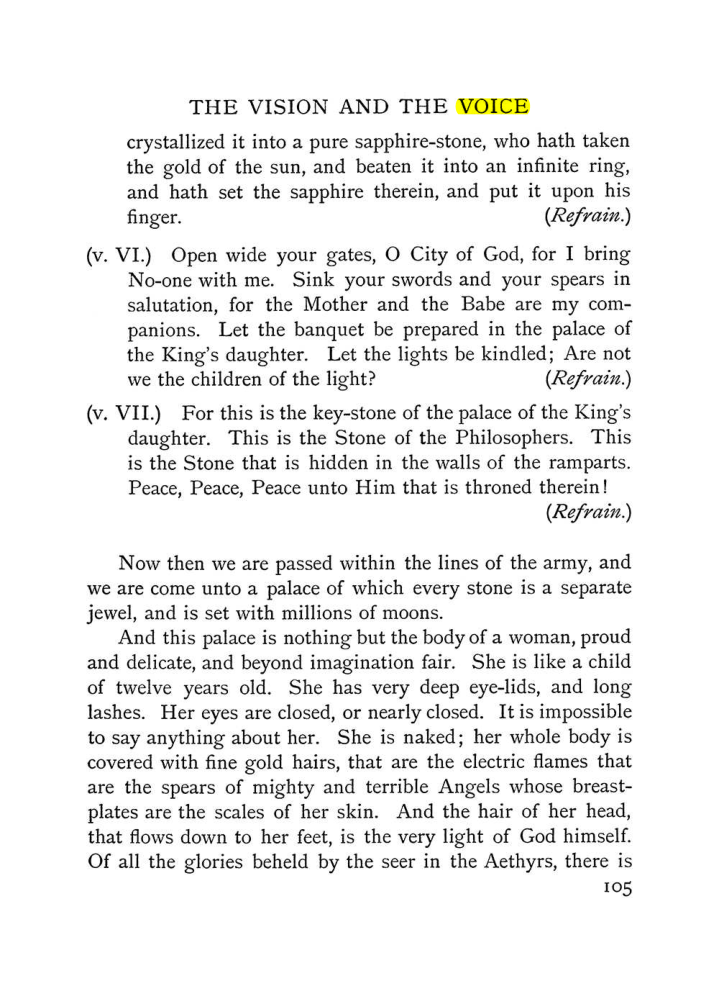 Original scan of The Vision and the Voice, PDF page 107