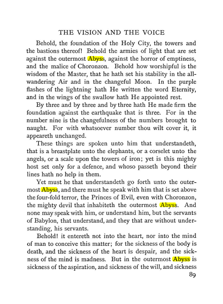 Original scan of The Vision and the Voice, PDF page 91