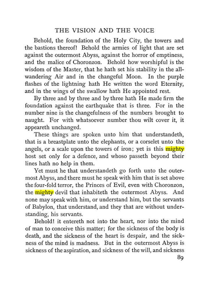 Original scan of The Vision and the Voice, PDF page 91