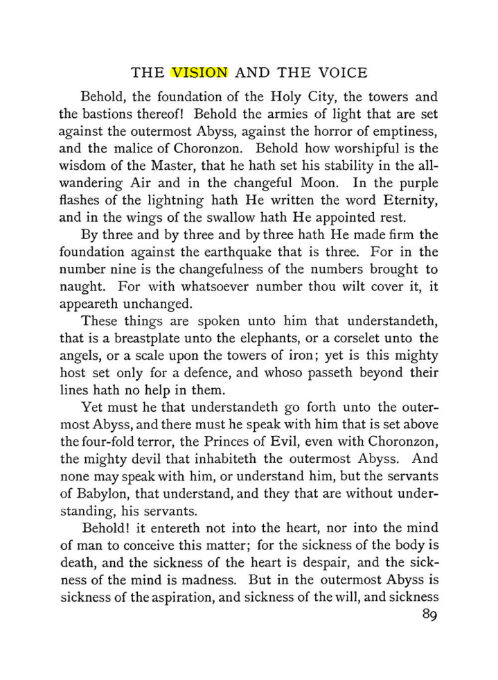 Original scan of The Vision and the Voice, PDF page 91