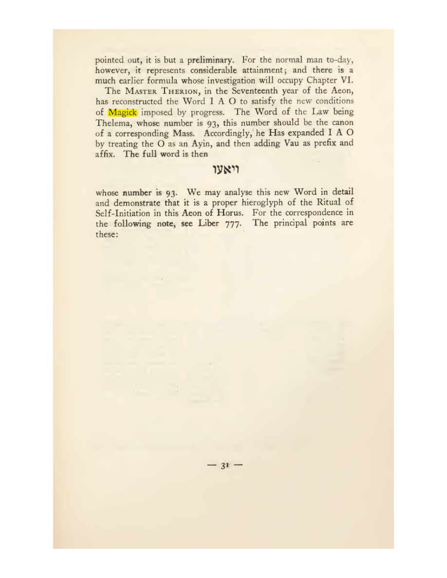 Original scan of Magick in Theory and Practice (Section 1), PDF page 67