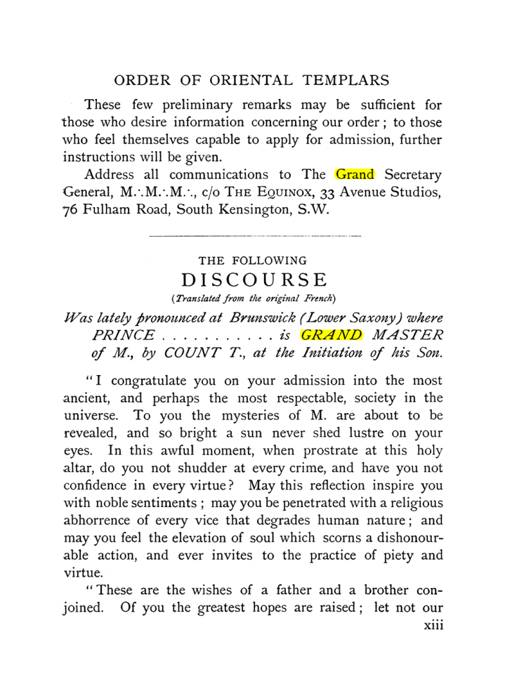 Original scan of The Equinox (Volume I, Number IX), PDF page 13