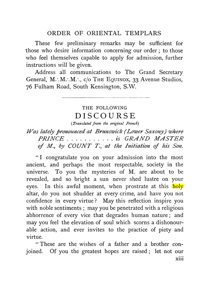 Original scan of The Equinox (Volume I, Number IX), PDF page 13