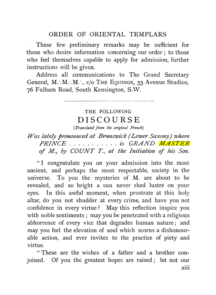Original scan of The Equinox (Volume I, Number IX), PDF page 13