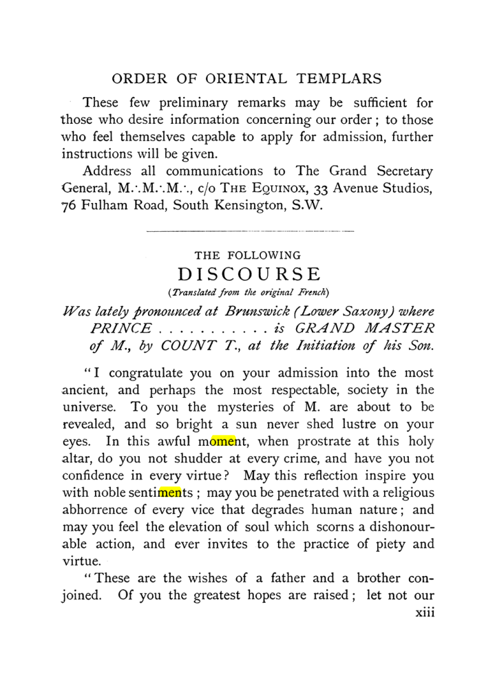 Original scan of The Equinox (Volume I, Number IX), PDF page 13
