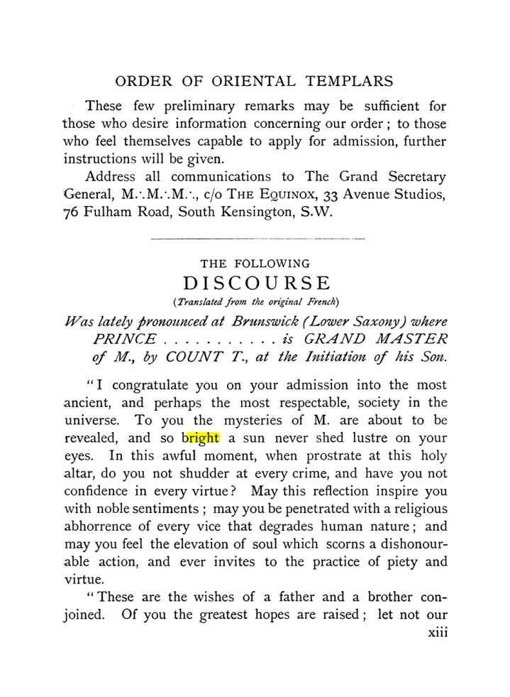Original scan of The Equinox (Volume I, Number IX), PDF page 13