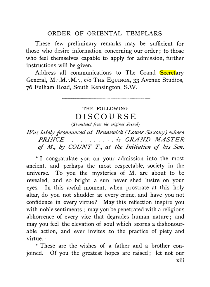 Original scan of The Equinox (Volume I, Number IX), PDF page 13