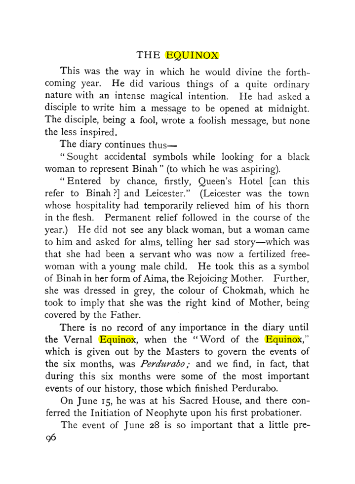 Original scan of The Equinox (Volume I, Number IX), PDF page 136