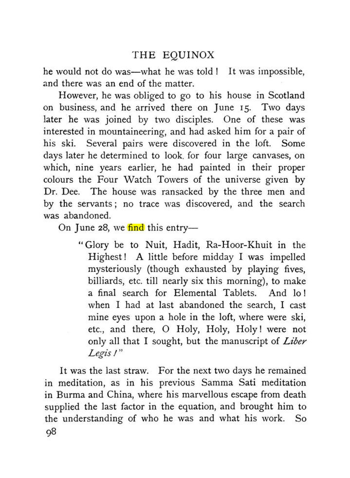 Original scan of The Equinox (Volume I, Number IX), PDF page 138