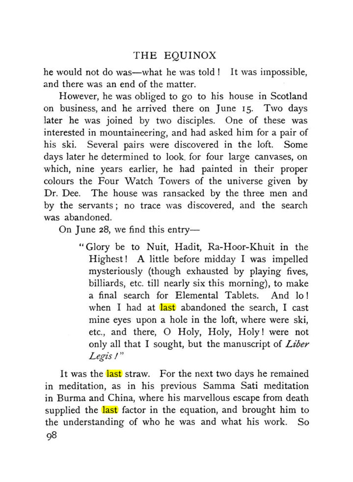 Original scan of The Equinox (Volume I, Number IX), PDF page 138