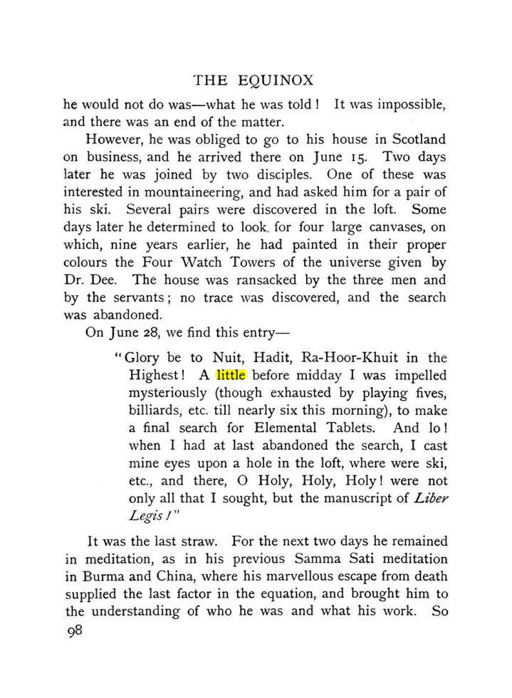 Original scan of The Equinox (Volume I, Number IX), PDF page 138
