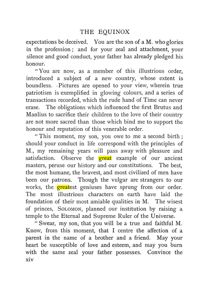 Original scan of The Equinox (Volume I, Number IX), PDF page 14