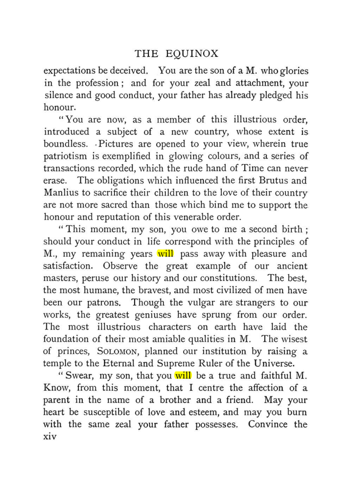 Original scan of The Equinox (Volume I, Number IX), PDF page 14