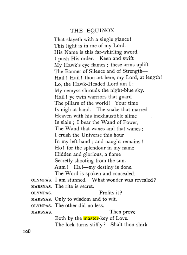 Original scan of The Equinox (Volume I, Number IX), PDF page 148
