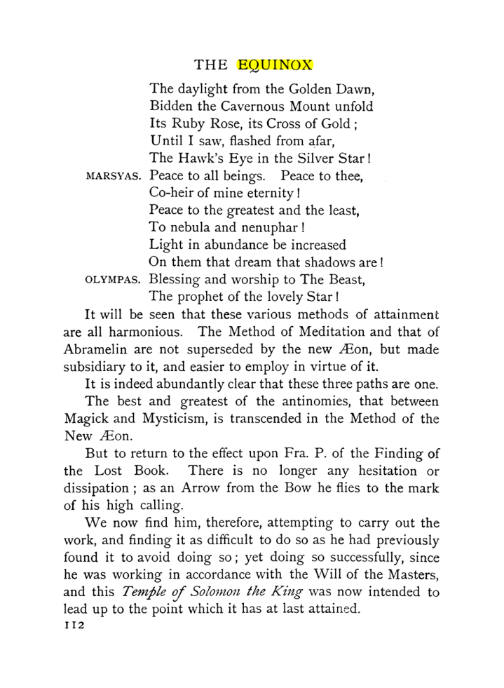Original scan of The Equinox (Volume I, Number IX), PDF page 152