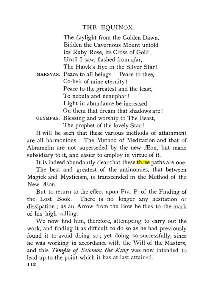 Original scan of The Equinox (Volume I, Number IX), PDF page 152