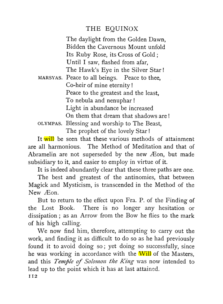 Original scan of The Equinox (Volume I, Number IX), PDF page 152