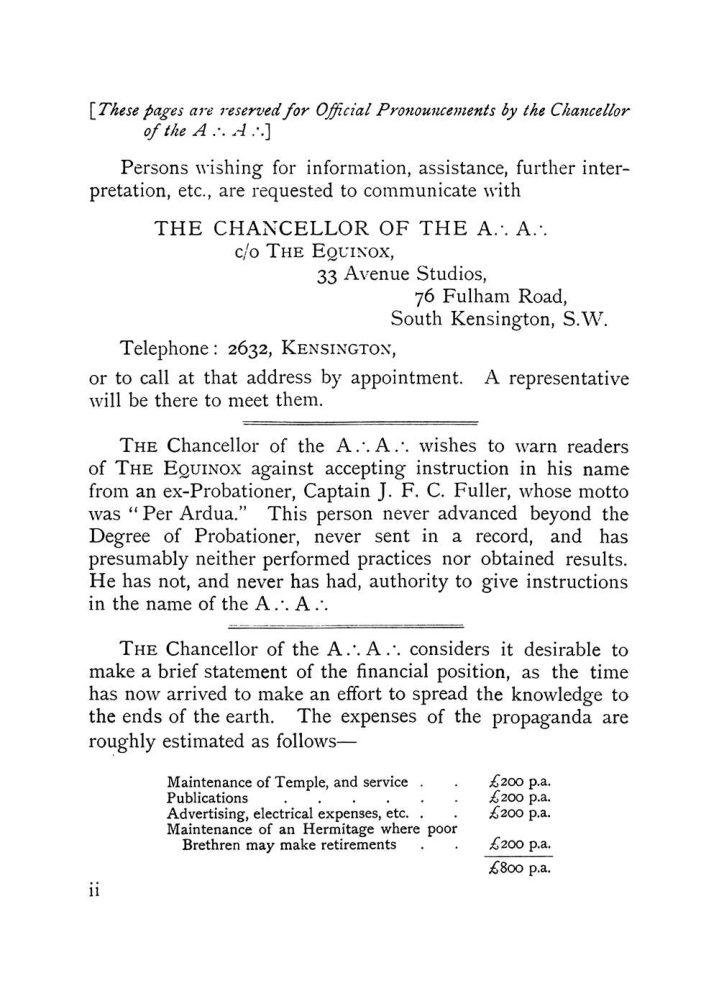 Original scan of The Equinox (Volume I, Number IX), PDF page 2