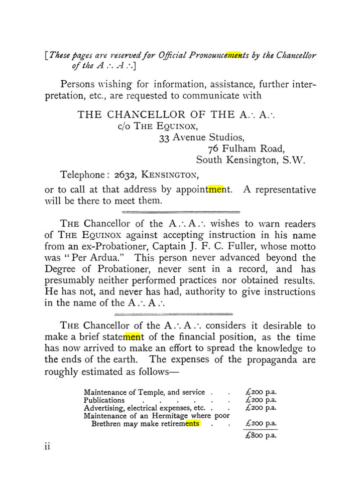 Original scan of The Equinox (Volume I, Number IX), PDF page 2