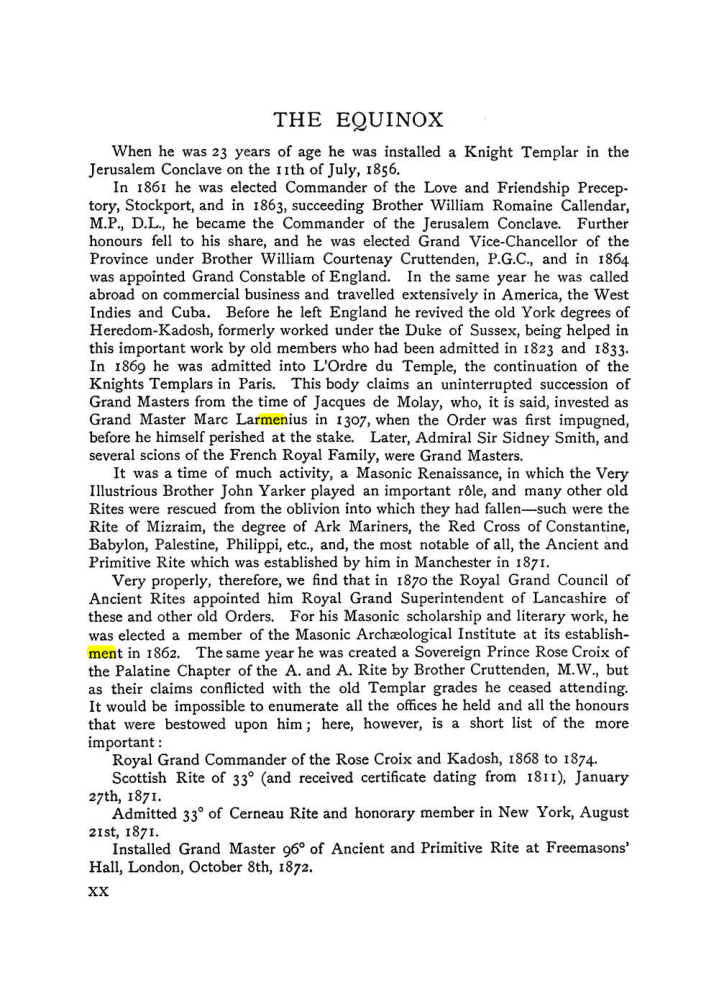 Original scan of The Equinox (Volume I, Number IX), PDF page 20